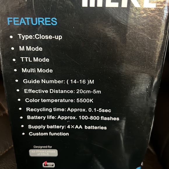 Meike iTTL TTL LED Macro Ring Flash Light for cannon like new - Picture 8 of 8